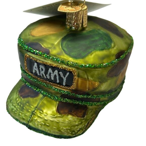 Army Hat Ornament Military Cap by Old World Christmas Collectible Ornament - Picture 2 of 10